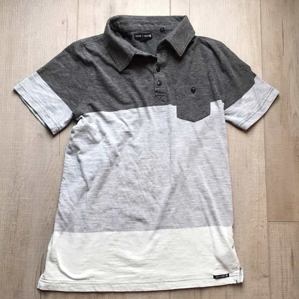 Ocean Current Multilayer Grey Polo